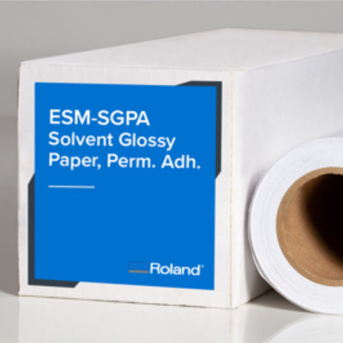 Roland Solvent Glossy Paper with Adhesive (ESM-SGPA)