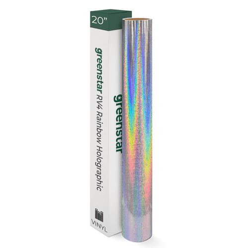 Greenstar RV4 Rainbow Holographic Tiny Sparkle Vinyl 20" x 50yd for Roland BN and BN2 Printers