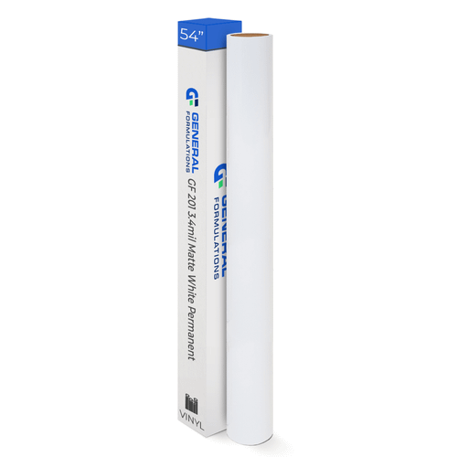 General Formulations GF 201 3.4mil Matte White Permanent Digital Vinyl