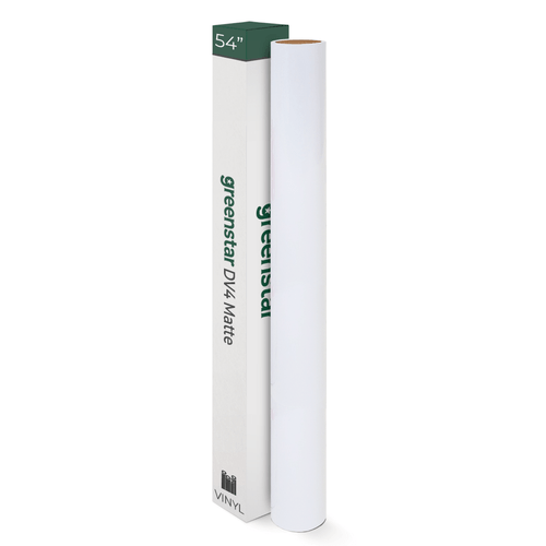 Greenstar DV4 Matte White Calendered Digital Print Removable Adhesive Vinyl