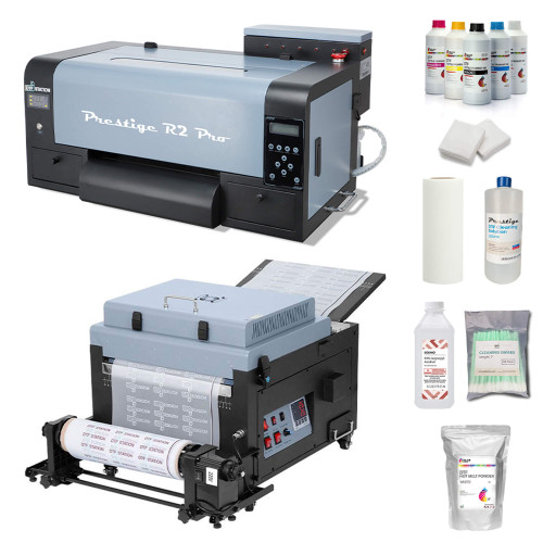 DTF Station Prestige R2 Pro 13" Printer with Inline Shaker and Supplies Bundle