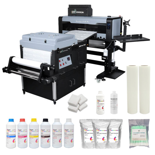 DTF Station Prestige XL2 Pro 24" DTF Printer with Miro 24 Inline Powder Shaker and Dryer Bundle