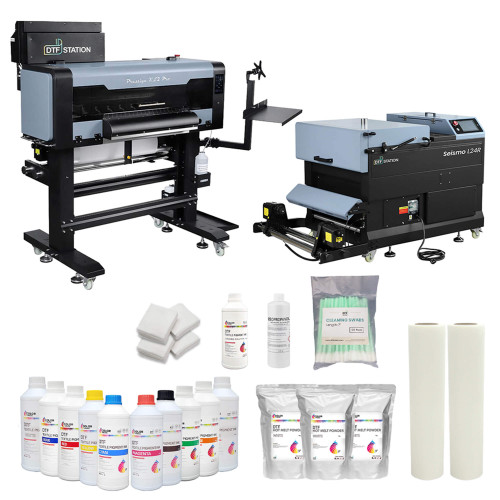 DTF Station Prestige XL2 Pro 24" DTF Printer with Seismo L24R Inline Powder Applicator and Dryer Bundle