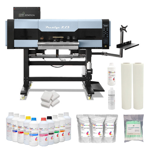 DTF Station Prestige XL3 9-Color 24" DTF Printer Core Bundle with Inks and Supplies