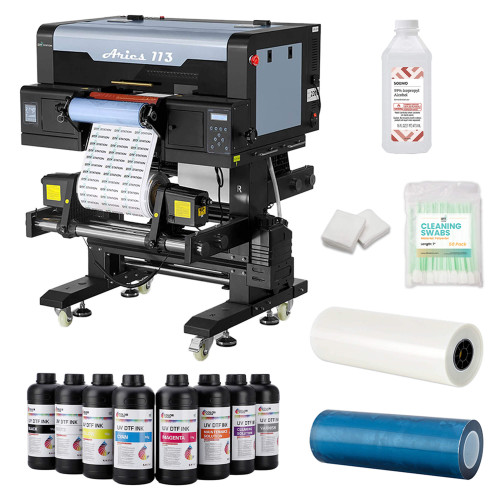 DTF Station Aries 113 UV DTF Printer Core Bundle with Inks and Supplies