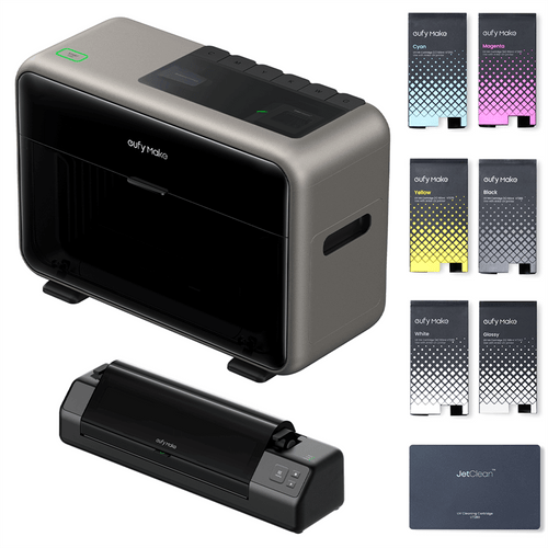 eufyMake E1 Direct-to-Object 3D-Texture UV Printer UV DTF Laminator Bundle with Ink