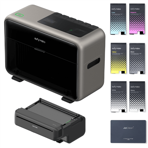 eufyMake E1 Direct-to-Object 3D-Texture UV Printer UV DTF Roll-To-Film Bundle with Ink