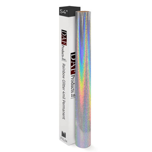 DAF Rainbow Glitter Holographic 4.0mil Permanent Adhesive Digital Vinyl