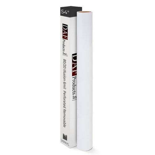 DAF 80/20 Illusion UV 6.0mil One-Way Vision Perforated Removable Digital Window Vinyl