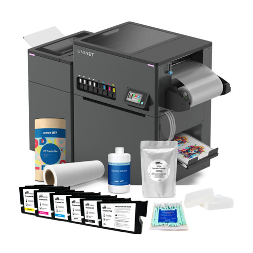 UNINET DTF Xpress 17" Auto Maintenance DTF Printer with Integrated Shaker Bundle
