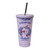 16oz Tapered Stainless Steel Rainbow Sparkle Straw Cup Sublimation Blank