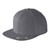 Dark Heather Grey Baseball Hat Blank Structured Flat Bill Snapback Cap