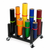 Mobile Floor Rack for Vinyl Rolls - Heavy Duty - Holds 16 x 3" Cores