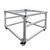 Image One Impact 4' x 4' Aluminum Shop Table Frame Assembly with 2 Shelf Brackets