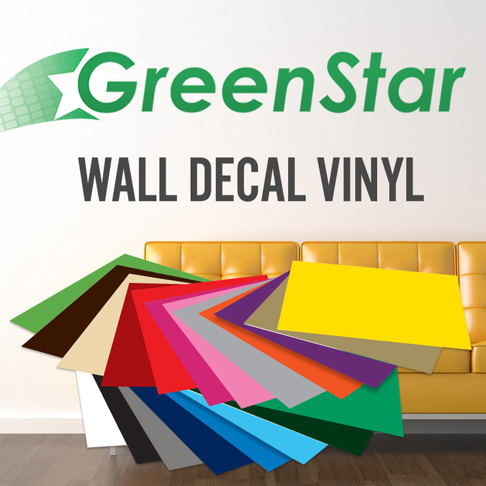 GreenStar 20 Color 12 x12 Sheets Indoor Vinyl Bundle Matte Removable