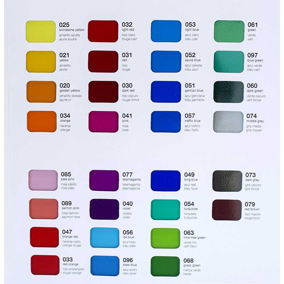 ORACAL Color Guide for 8300 Series Transparent Vinyl USCutter