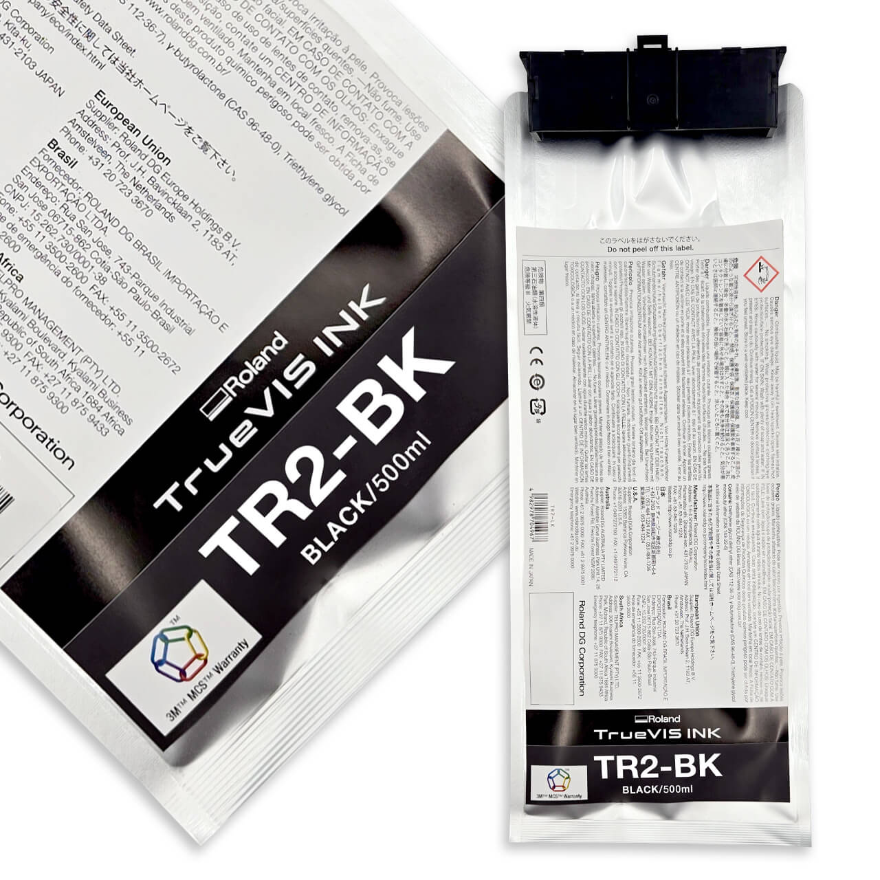 DC TrueVIS TR2インク シアン　ブラック Roland TrueVIS TR2 Black Ink (500cc Pouch) TR2-BK