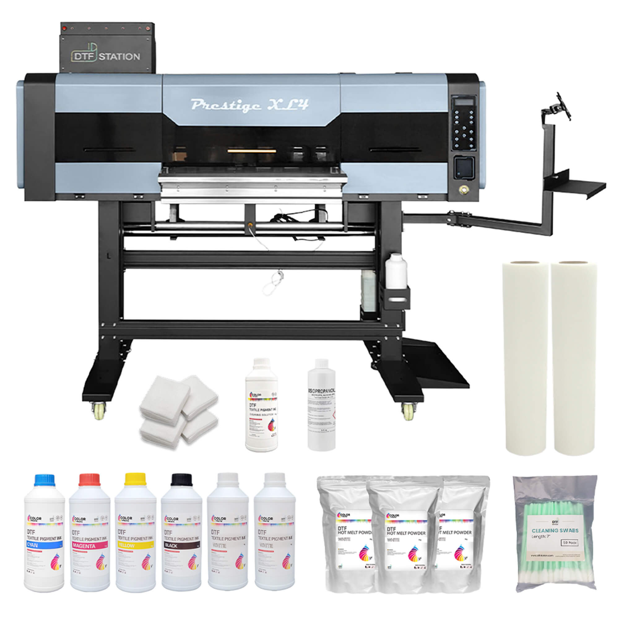 Prestige XL4 24″ Quad-Head DTF Bundle with Inks and Supplies