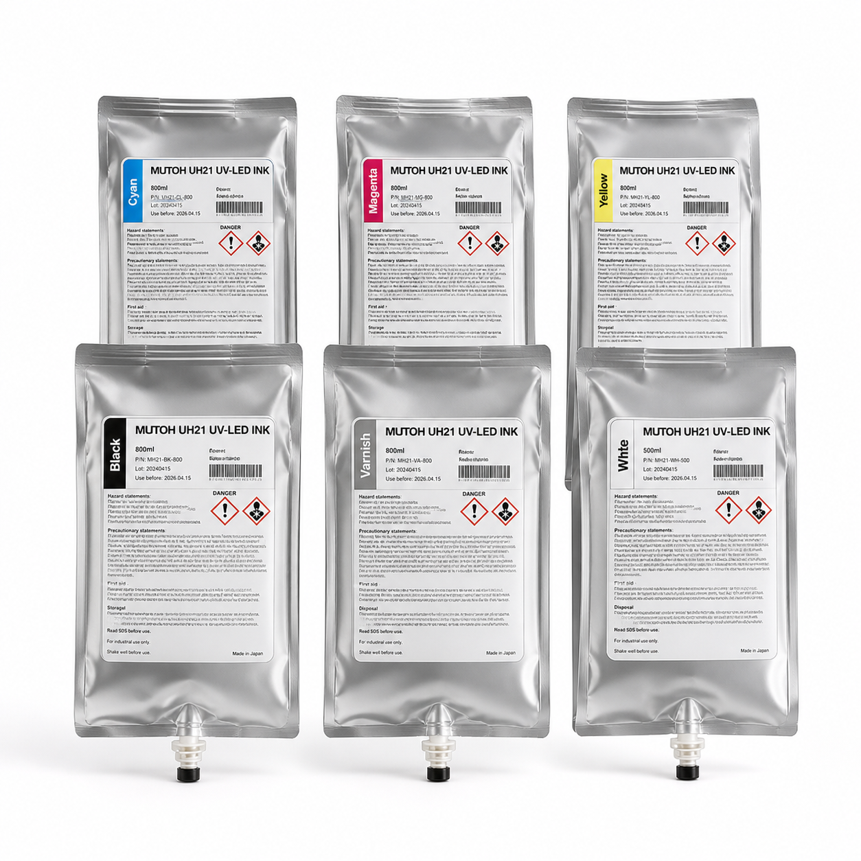 Mutoh UH21 UV-LED Ink Cartridges 800ml | High-Adhesion UV Ink for