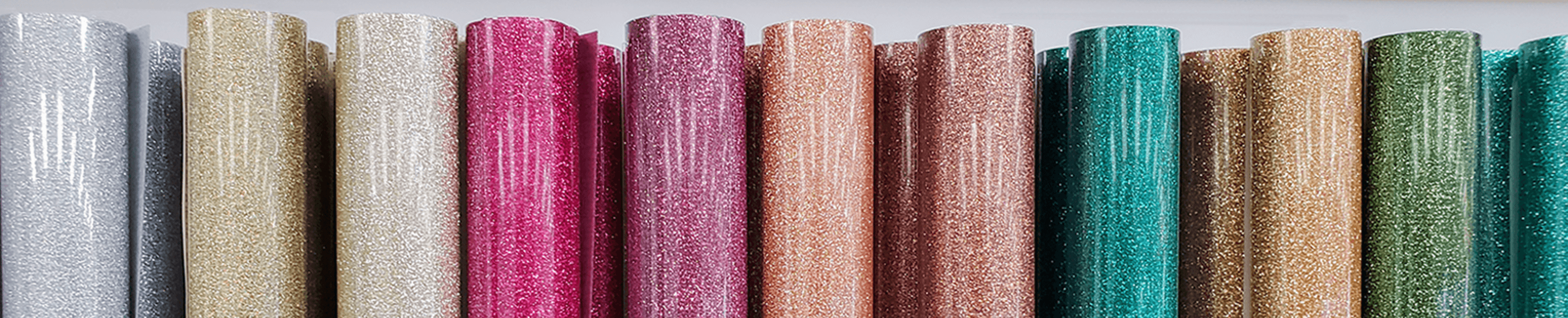 Rosy Transparent Glitter Vinyl –