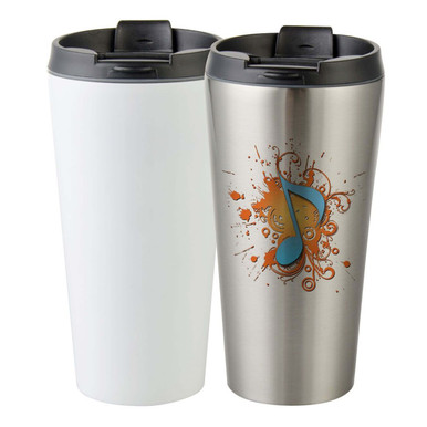 30oz Stepped Stainless Steel Travel Tumbler Sublimation Blank with lid