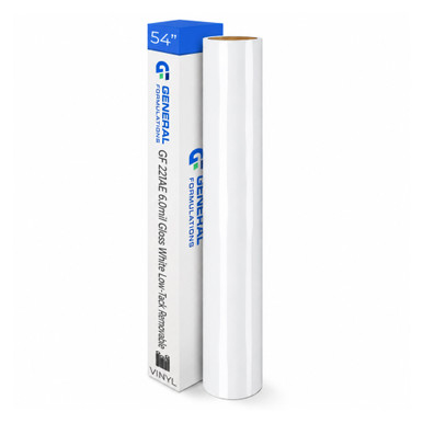 General Formulations GF 221AE 6.0mil Gloss White Low-Tack Removable Air ...