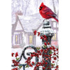 Evergreen Winter Cardinal Snow Garden Flag #14A8156 - 808412812316