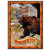 Winchester Cowboy and Grizzly Bear Tin Sign #W1020 - 803221010205