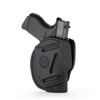 1791 Gunleather 3-Way Multi-Fit OWB Concealment Holster Size 2 - Stealth Black Ambi #3WH-2-SBL-A - 816161020142
