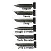 Templar Knife Premium Weighted Pink Fleur - Drop Point - Small #SZ-PKF-32-1 - 093674816749