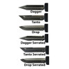 Templar Knife Premium Weighted Diamond Plate - Drop Point - Slim #MZ-DPG-32-1 - 093674814882