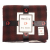 Woolly Sherpa Backed Blanket -Red/Black/Ombre #WBSB20 - 737214329886