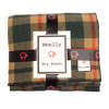 Woolly Sherpa Backed Blanket - Carmel/Green/Red #WBSB22 - 737214329909