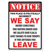 Rivers Edge Politically Incorrect Tin Sign #1464 - 643323146408