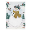 Evergreen Enterprises Snowman Linen Garden Flag #14L11625 - 801946182634