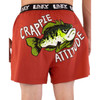 Lazy One Crappie Attitude Men's Funny Fish Boxer #B663 -