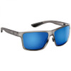 Flying Fisherman Baysider Floating Sunglasses - Smoke Blue Mirror/Matte Crystal Grey #8107GSB - 013578109426