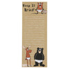 LAZY ONE Keep it Brief Notepad #NN362 - 841654109554