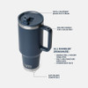 Yeti Rambler® 40 oz Travel Straw Mug - Stag Red #21071508353 - 888830617946