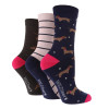 Wild Feet Women's Weiner Dog Crew Sock - 3 Pair Pack   #GWW08138 - 886590081380