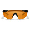 Wiley X Saber Advanced Glasses - Matte Black Frame with Smoke Grey / Clear / Light Rust Shields   #308 - 712316003131