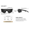 Wiley X Saber Advanced Glasses - Matte Black Frame with Smoke Grey / Clear / Light Rust Shields   #308 - 712316003131