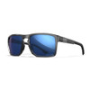 Wiley X Wx Founder Glasses - Gloss Crystal Grey Frame With Captivate Polarized Blue Mirror Lenses   #AC6FND09 - 712316090995
