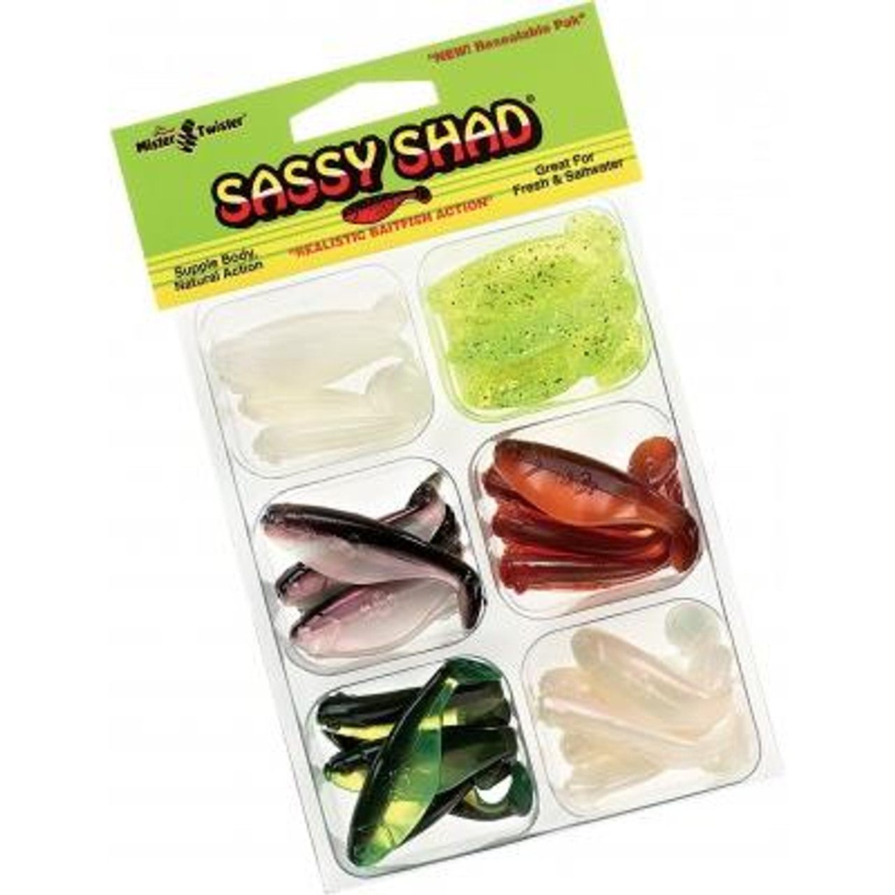 Mister Twister Lure Kit - 2-1/2 Inch Sassy Shad #25SAK1 - GameMasters  Outdoors