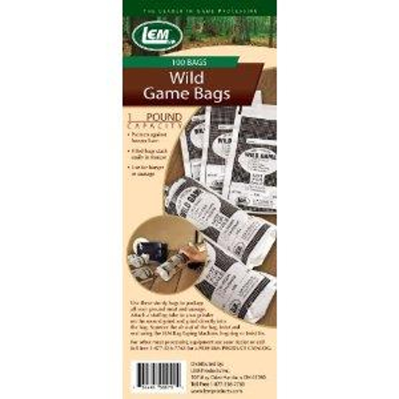 LEM Products Wild Game Meat Bags - 1lb # 040 - GameMasters Outdoors