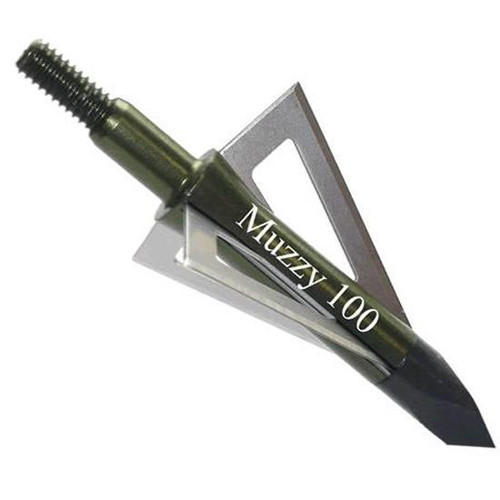 Muzzy 100 Grain 3-Blade Screw-In Broadhead, 6-Pack # 225 - 050301225008