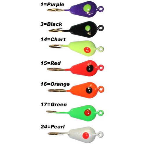 K&E Tear Drop Ice Jig #B18 - 084062108157