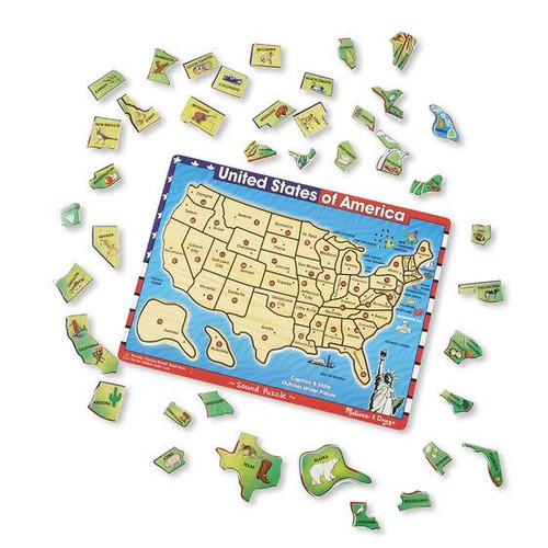 Melissa & Doug United States of America Sound Puzzle - 40 Pieces #715 - 000772007153