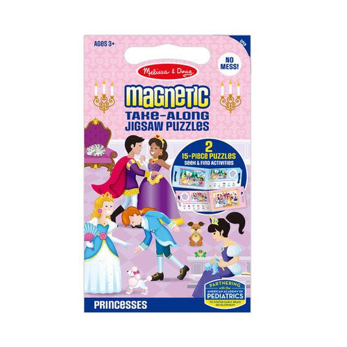 Melissa and Doug Take Along Magnetic Jigsaw Puzzles - Princesses #32831 - 000772328319