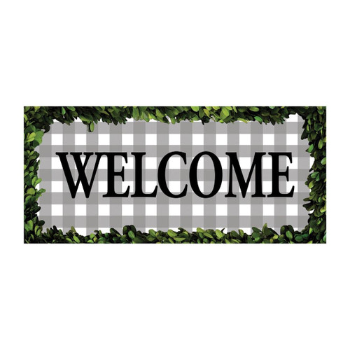 Evergreen Enterprise Boxwood Framed Plaid Sassafras Switch Mat #431811 - 808412087059